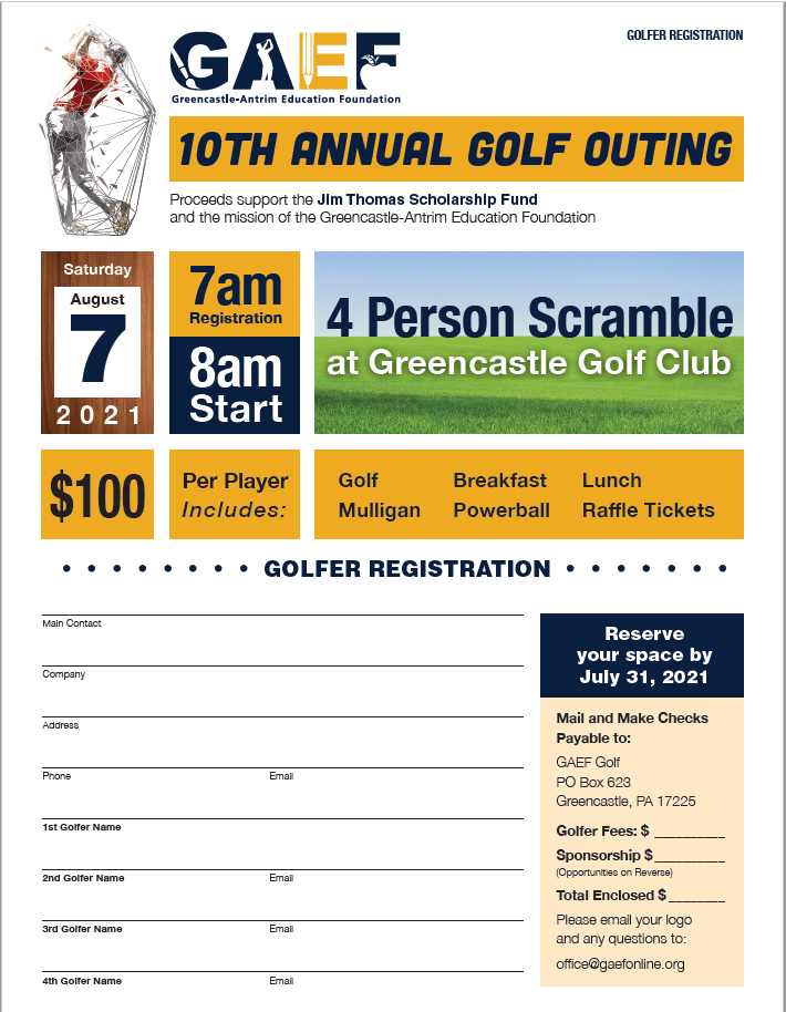 2021 Charity Tournaments - Greencastle Golf Club